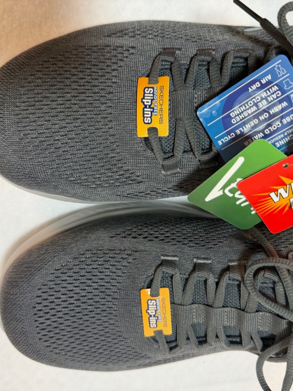 Skechers Slip-ins Hands Free Wide Fit Mens 14 Gray Walking Shoes NWT - Picture 2 of 8